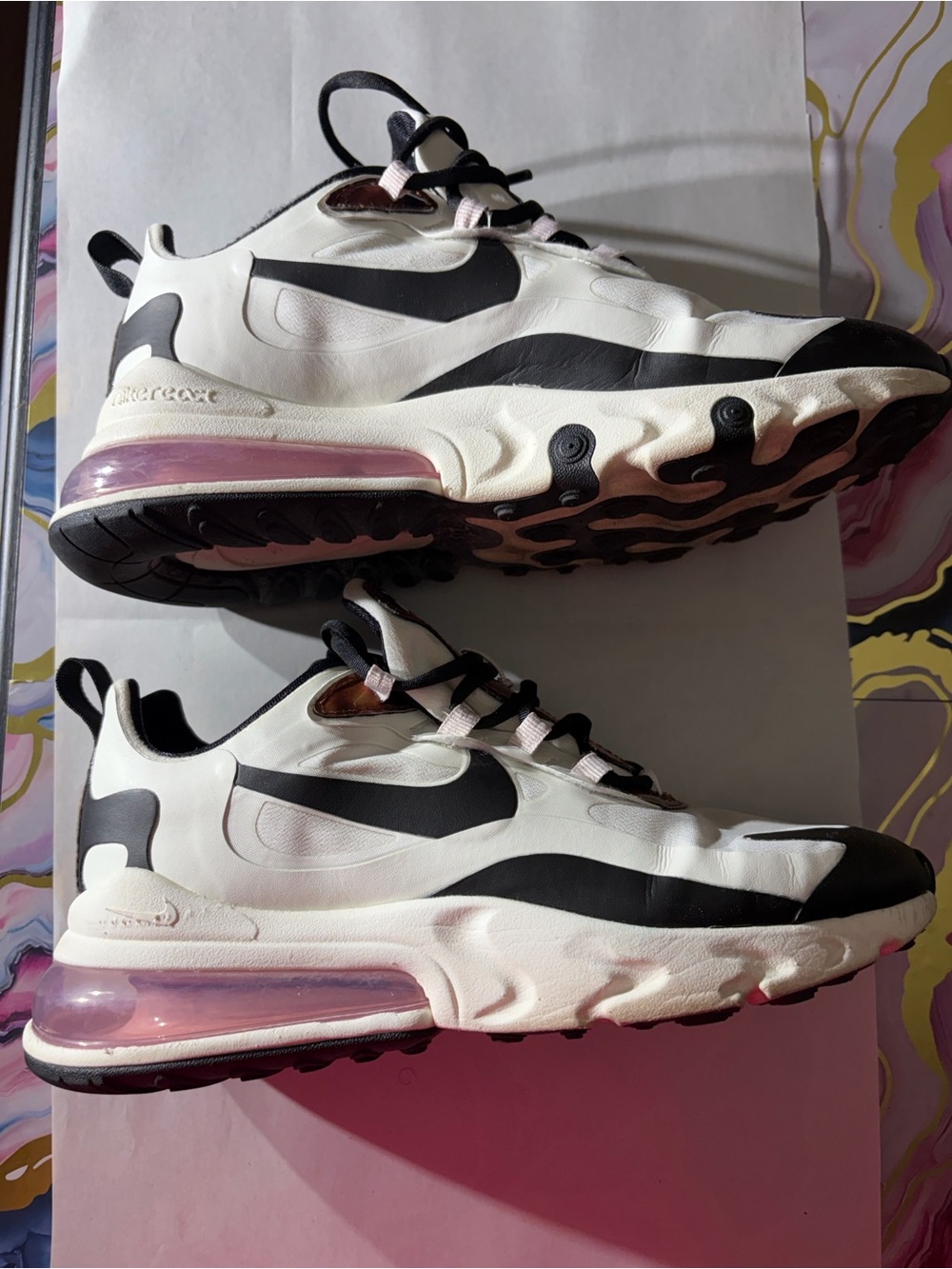 Nike Air Max 270 React Tortoise Shell Sail Size 7 - Picture 11 of 16